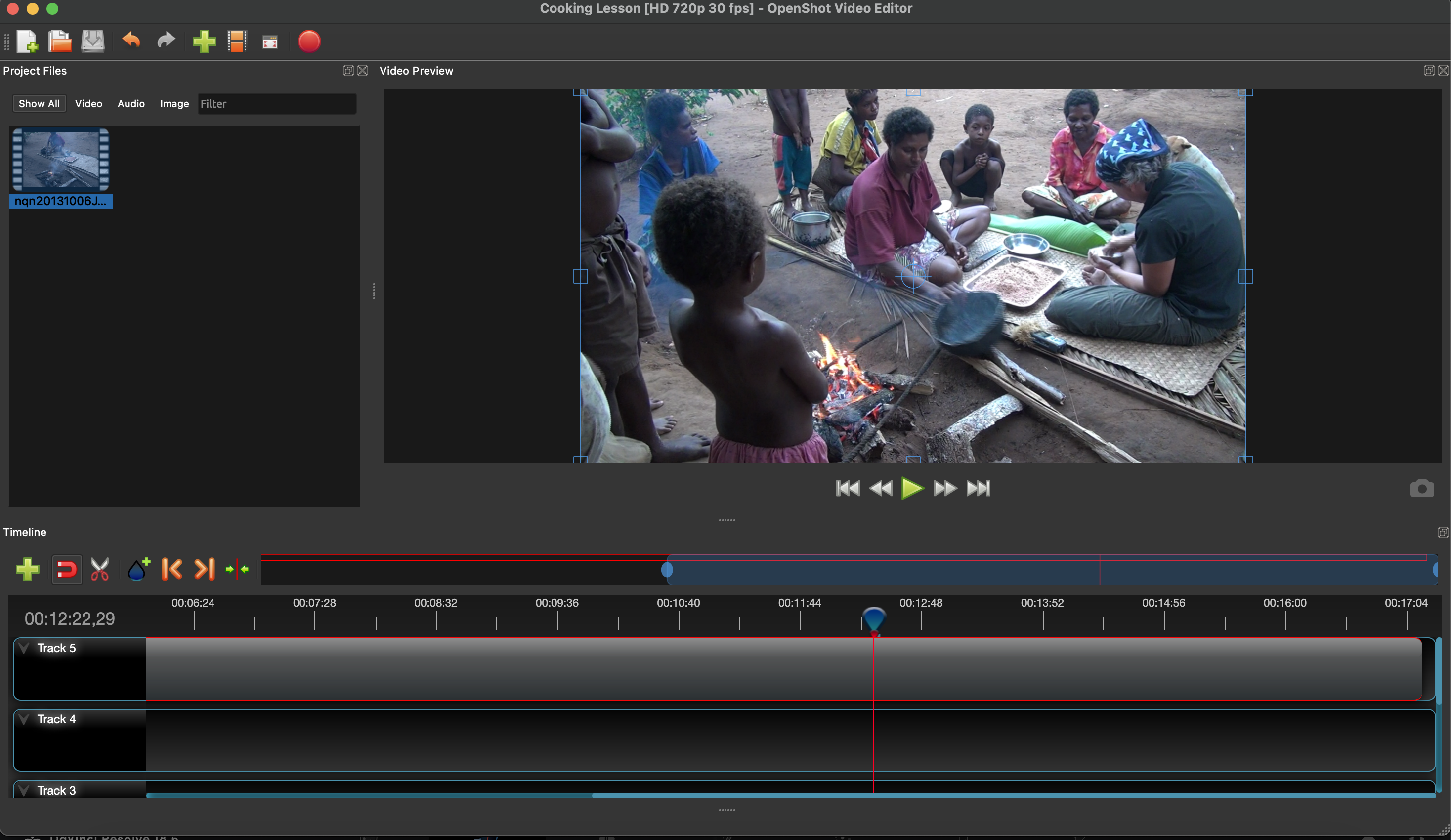 Screenshot of Open Shot Video Editor